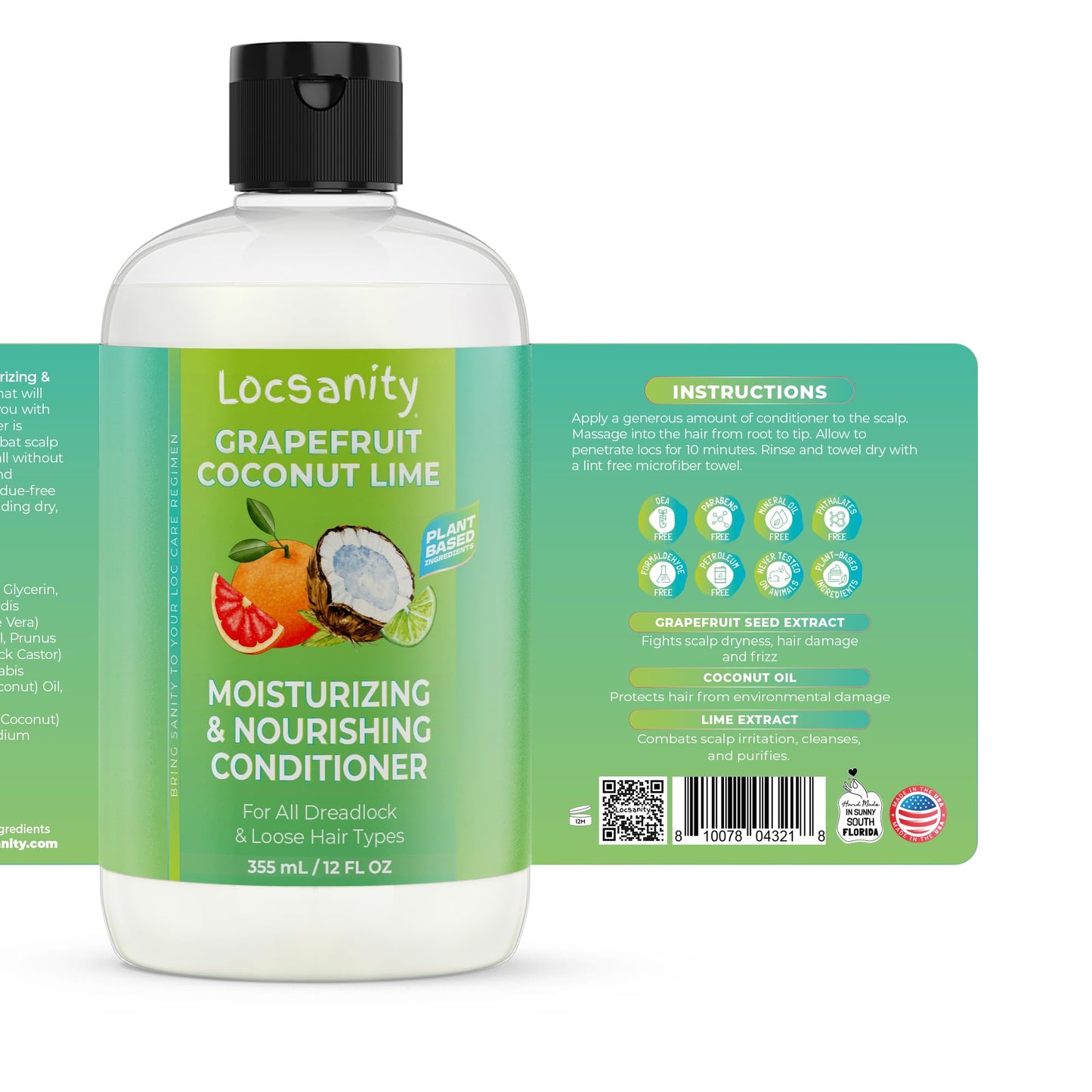 Locsanity Grapefruit Coconut & Lime 2-in-1 Loc Conditioner for Dreads | Hydrating & Strengthening 16oz