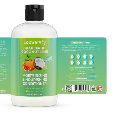 Locsanity Grapefruit Coconut & Lime 2-in-1 Loc Conditioner for Dreads | Hydrating & Strengthening 16oz