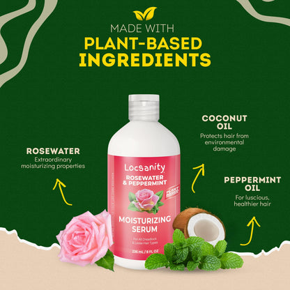 Locsanity Rosewater Peppermint Serum – Deep Moisturizing for Locs & Scalp Refresh