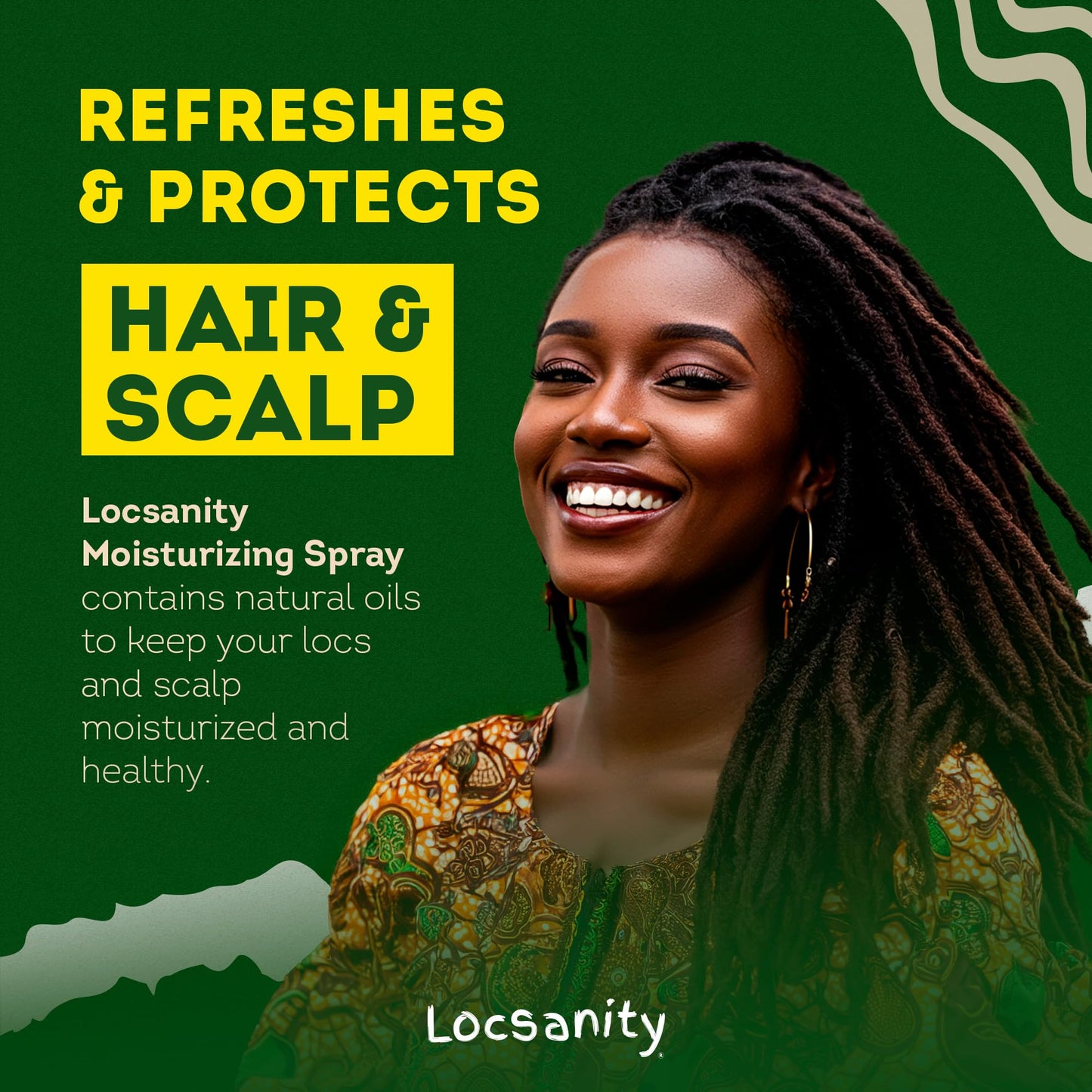 Locsanity Rosewater Peppermint Spray for Locs – Daily Moisturizing (8oz)