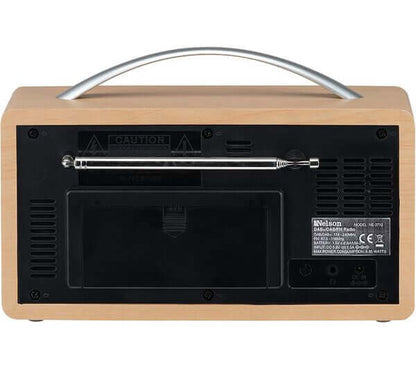 LOGIK L45DABW23 PORTABLE DAB+ FM RADIO MAINS OR BATTERY WHITE & BROWN 2.4" TFT