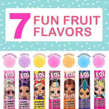 L.O.L. Surprise! 14pc Lip Gloss Set – 14 Flavored, Non-Toxic Glosses for Kids | Party Favors