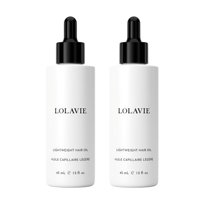 LolaVie Lightweight Hair Oil — 2 Pack (1.5 oz each) | Weightless Shine, Frizz Reduction, Color Safe