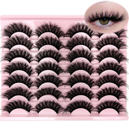 loladook Strip Lashes Mink Dramatic Long 5D – 20mm Wispy D-Curl Bulk Pack (M39)