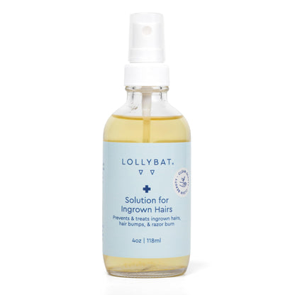 LOLLYBAT Ingrown Hair Treatment Spray 4 oz | Prevent Razor Bumps & Ingrowns | Made in USA