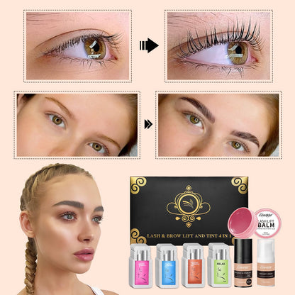 Lomansa Lash Lift Color Kit Black – Instant Curl & Volumizing Color at Home or Salon