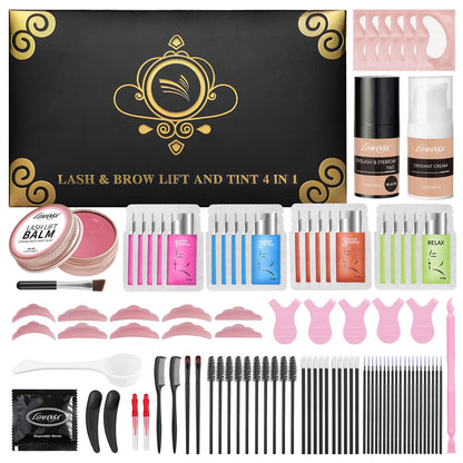 Lomansa Lash Lift Color Kit Black – Instant Curl & Volumizing Color at Home or Salon