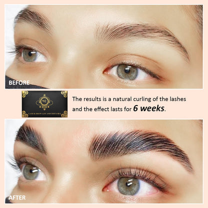 Lomansa Lash Lift Color Kit Black – Instant Curl & Volumizing Color at Home or Salon