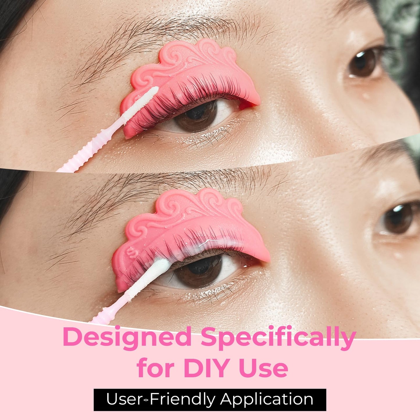 Lomansa Lash Lift Kit for Beginners – At-Home Eyelash Perm with Open Eye Self-Lift Pads