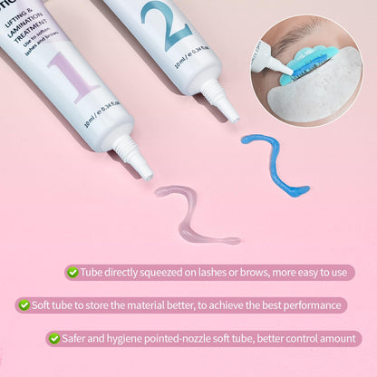 Lomansa Lash Lifting & Fixing Lotion – DIY Home Lash Lift with Precision Slim-Tip Tube