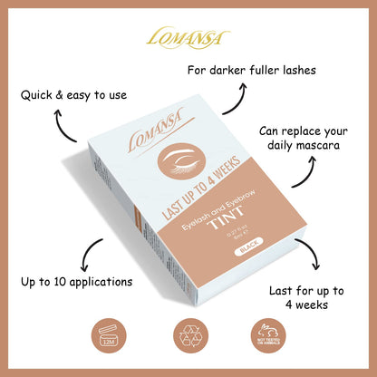 Lomansa Lash Tint Kit — Instant Lash & Brow Tint, Natural Look, Up to 4 Weeks, At-Home Salon Quality