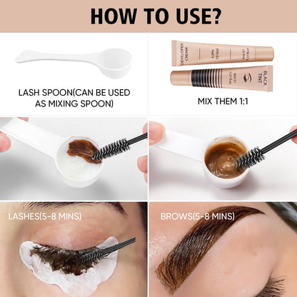 Lomansa Lash Tint Kit — Instant Lash & Brow Tint, Natural Look, Up to 4 Weeks, At-Home Salon Quality