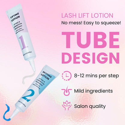 Lomansa Lash Lifting & Fixing Lotion – DIY Home Lash Lift with Precision Slim-Tip Tube