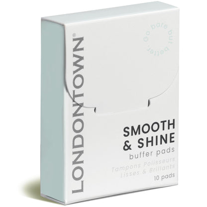 LONDONTOWN Smooth & Shine Buffer Pads - Natural Nail Buffing for Shine | Travel Friendly 10 Count
