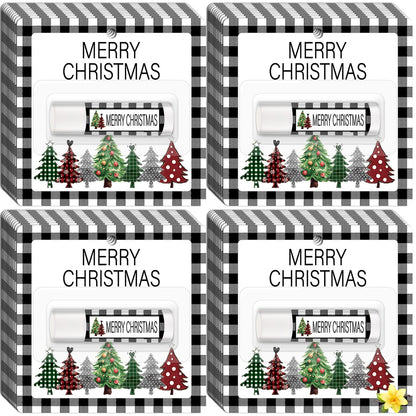 Lonfliness 50-Pack Christmas Lip Balm Gift Set – Moisturizing Lip Care for Holidays, Party Favors & Stocking Stuffers