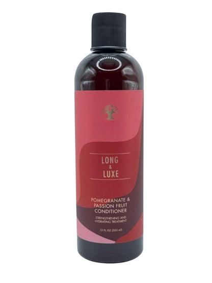 Long & Luxe Strengthening Shampoo & Conditioner Duo – 12 oz Each, Sulfate-Free, Pomegranate & Passion Fruit