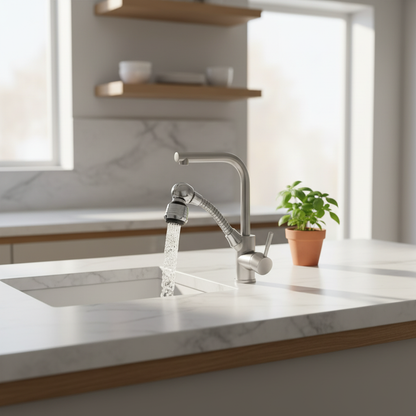 360° Rotatable Faucet Extender with 2 Spray Modes Water Saving Kitchen Tap Bubbler