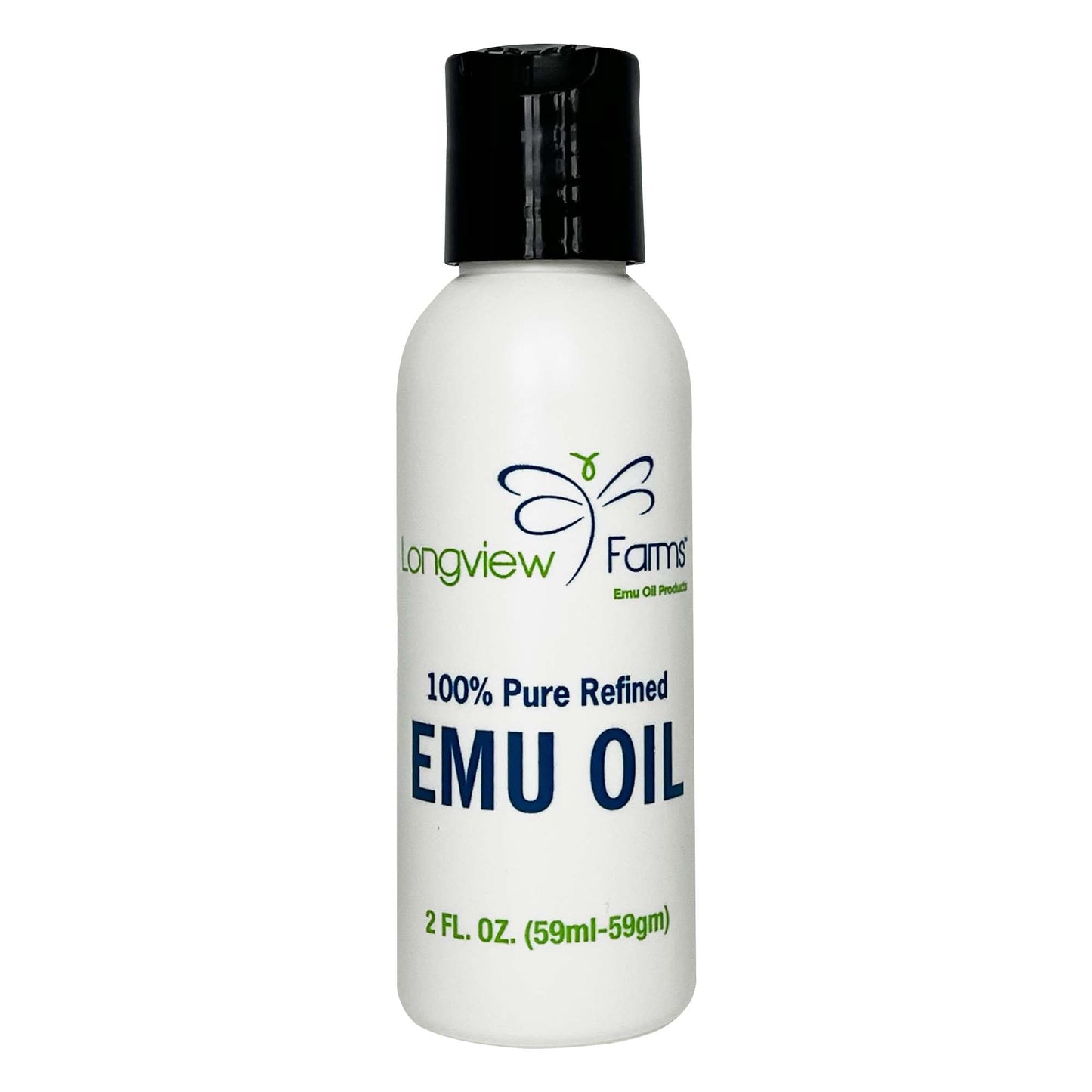 Longview Farms Emu Oil – 100% Pure, Refined Emu Oil for Skin & Hair | 2 Fl. Oz