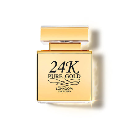 Lonkoom 24K Pure Gold Perfume for Women – Long-Lasting Praline Vanilla EDP, 3.4 fl oz