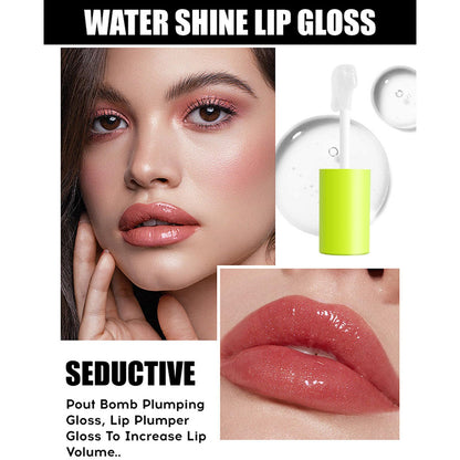 Loobexery 8-Shade Fat Oil Lip Gloss – Hydrating Lip Glow Oil with Big Brush Head, Non-Sticky Shine