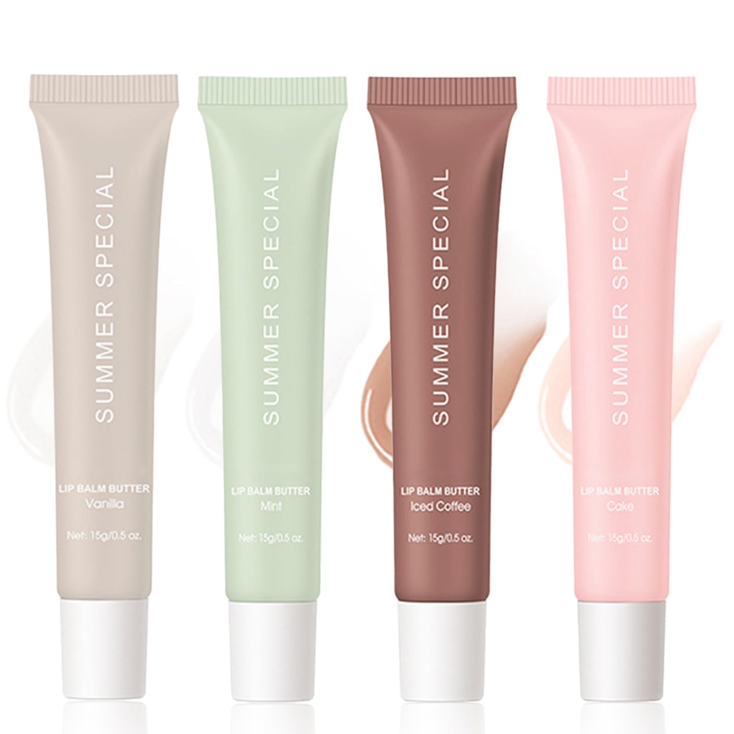 Loobexery 4 Pcs Summer Special Lip Butter Balm – Hydrating Natural Lip Care