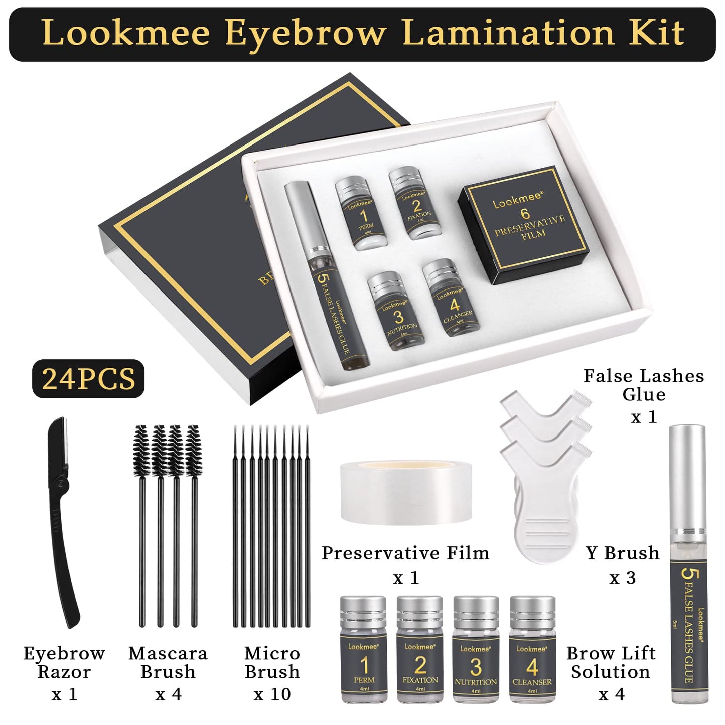 Lookmee 5-in-1 Lash Lift & Eyebrow Lamination Kit – DIY Salon-Quality Lashes & Brows