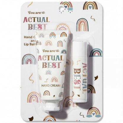 Loopeer 12-Set Boho Rainbow Lip Balm & Hand Cream Gift – Bulk Teacher & Employee Appreciation