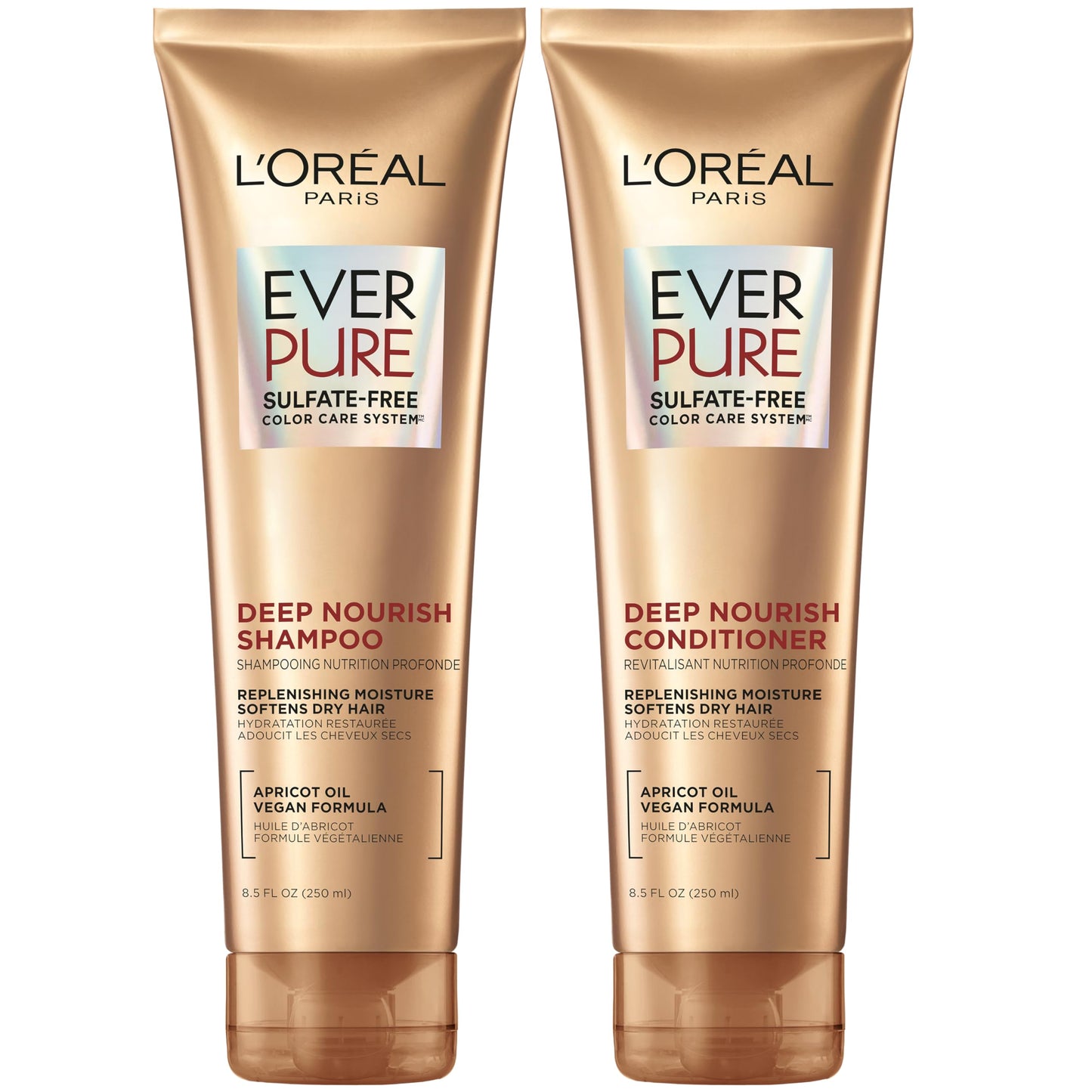 L'Oreal Paris EverPure Deep Nourish Sulfate Free Shampoo & Conditioner for Dry & Color-Treated Hair