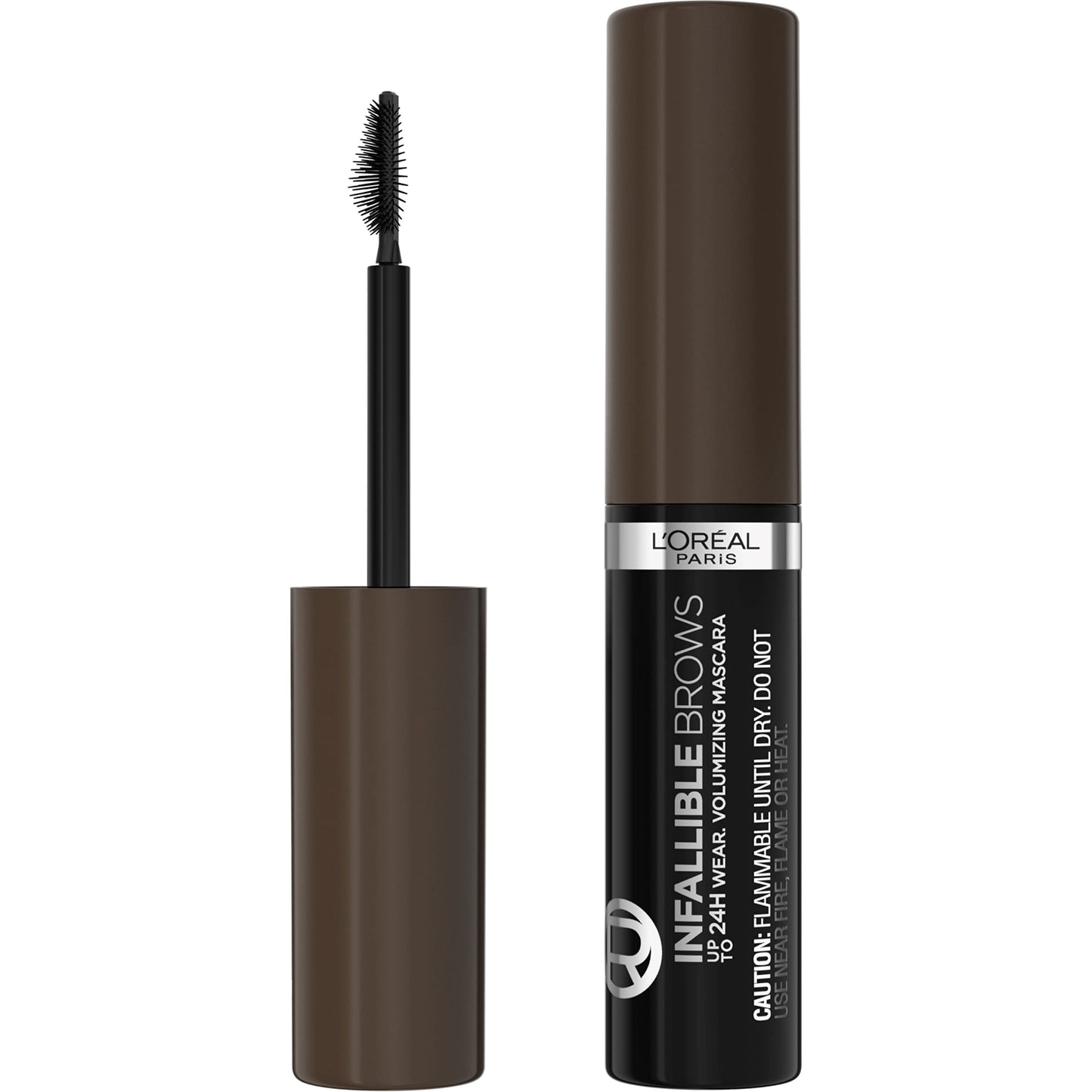 L’Oréal Paris Infallible Volumizing Brow Mascara – 24H Wear, 2X Fuller Brows, 3.0 Soft Black