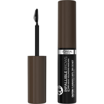 L’Oréal Paris Infallible Volumizing Brow Mascara – 24H Wear, 2X Fuller Brows, 3.0 Soft Black