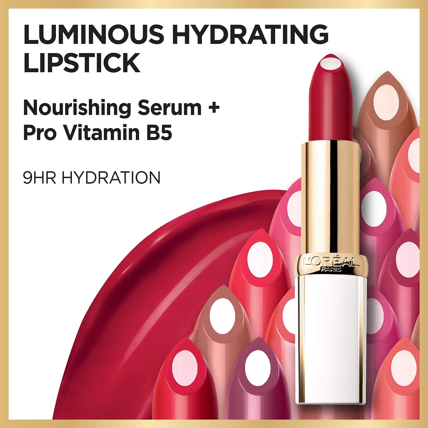 L'Oreal Paris Age Perfect Luminous Hydrating Lipstick – Perfect Burgundy (0.13 oz)