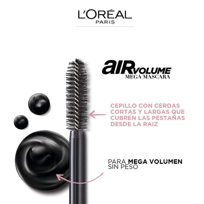 L'Oreal Paris Air Volume Mega Mascara – Lightweight, Long-Lasting Mega Volume Mascara (0.3 fl oz)