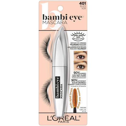 L'Oreal Paris Bambi Eye Washable Mascara – Lasting Volume & Lift, Black