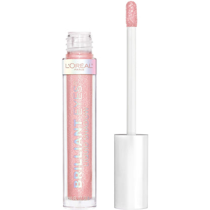 L'Oreal Paris Brilliant Eyes Shimmer Liquid Eye Shadow - Longwearing, Crease-Resistant, Flake-Proof, Blush Jewel, 0.1 oz