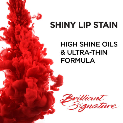 L'Oreal Paris Brilliant Signature Shiny Lip Stain Lipstick – Be Outstanding, 0.21 Fl Oz