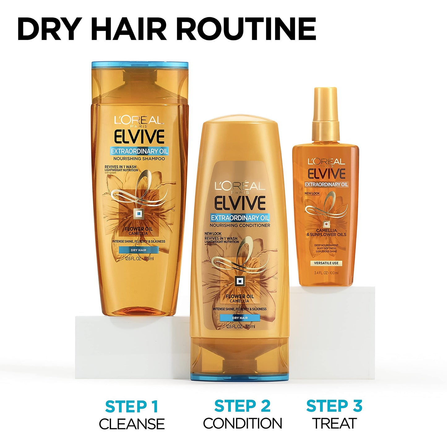 L'Oreal Paris Elvive Extraordinary Oil Shampoo – Hydration for Dry or Dull Hair, Camellia Oil, 28 fl oz