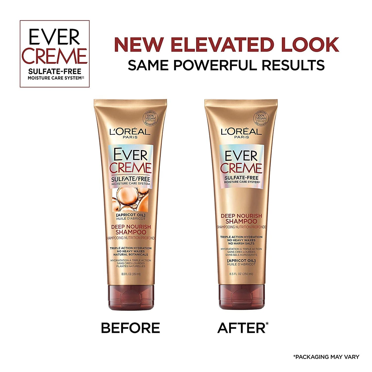 L'Oreal Paris EverCreme Deep Nourish Shampoo – Sulfate-Free, 8.5 oz x 2