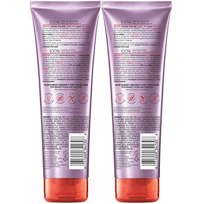 L'Oreal Paris EverPure Frizz-Defy Shampoo with Marula Oil – Sulfate Free, Color-Safe, Humidity Protection (2 Count, 8.5 Fl Oz Each)