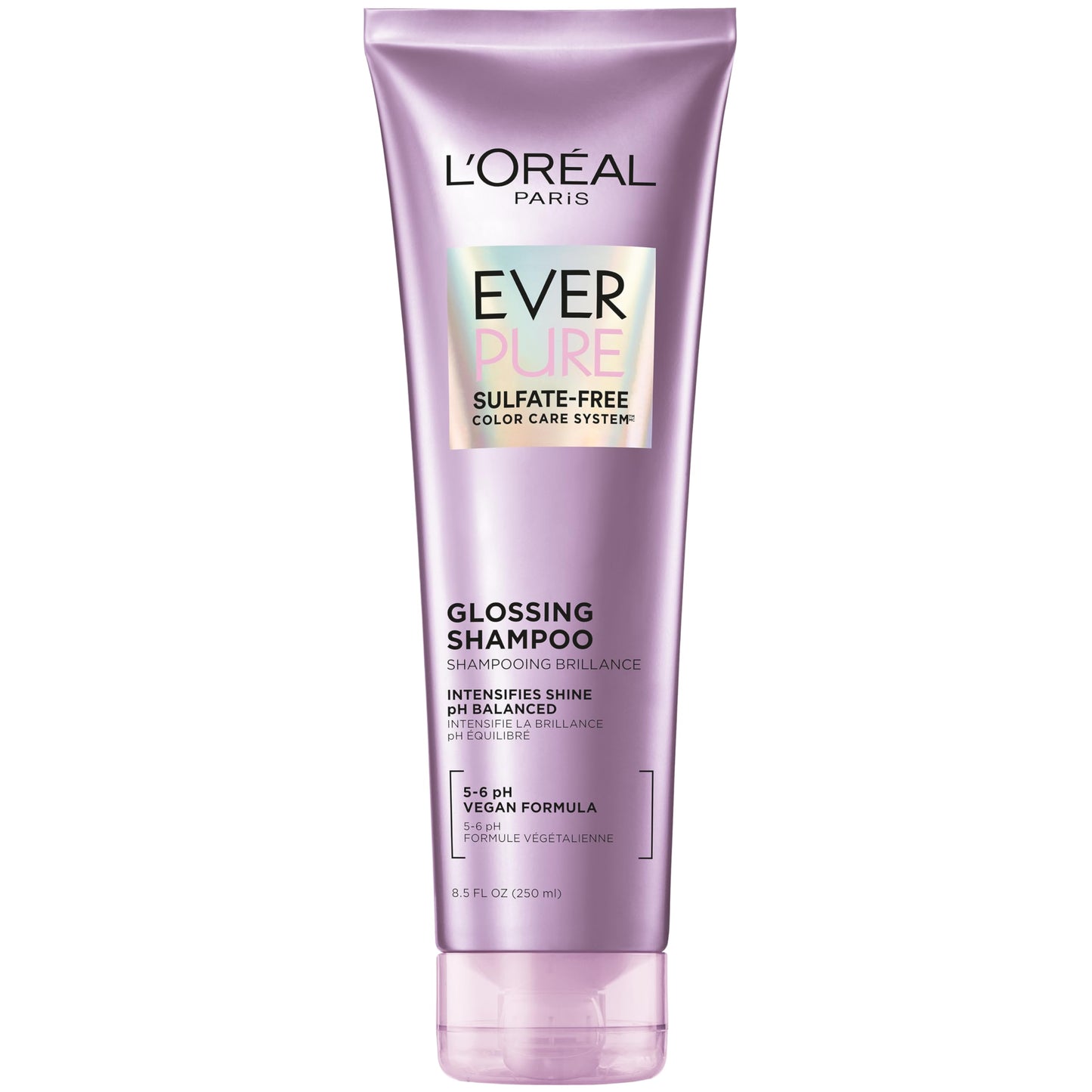 L'Oreal Paris EverPure Glossing Shampoo - Sulfate Free, pH Balanced, Argan Oil Infused, Vegan, 8.5 Fl Oz
