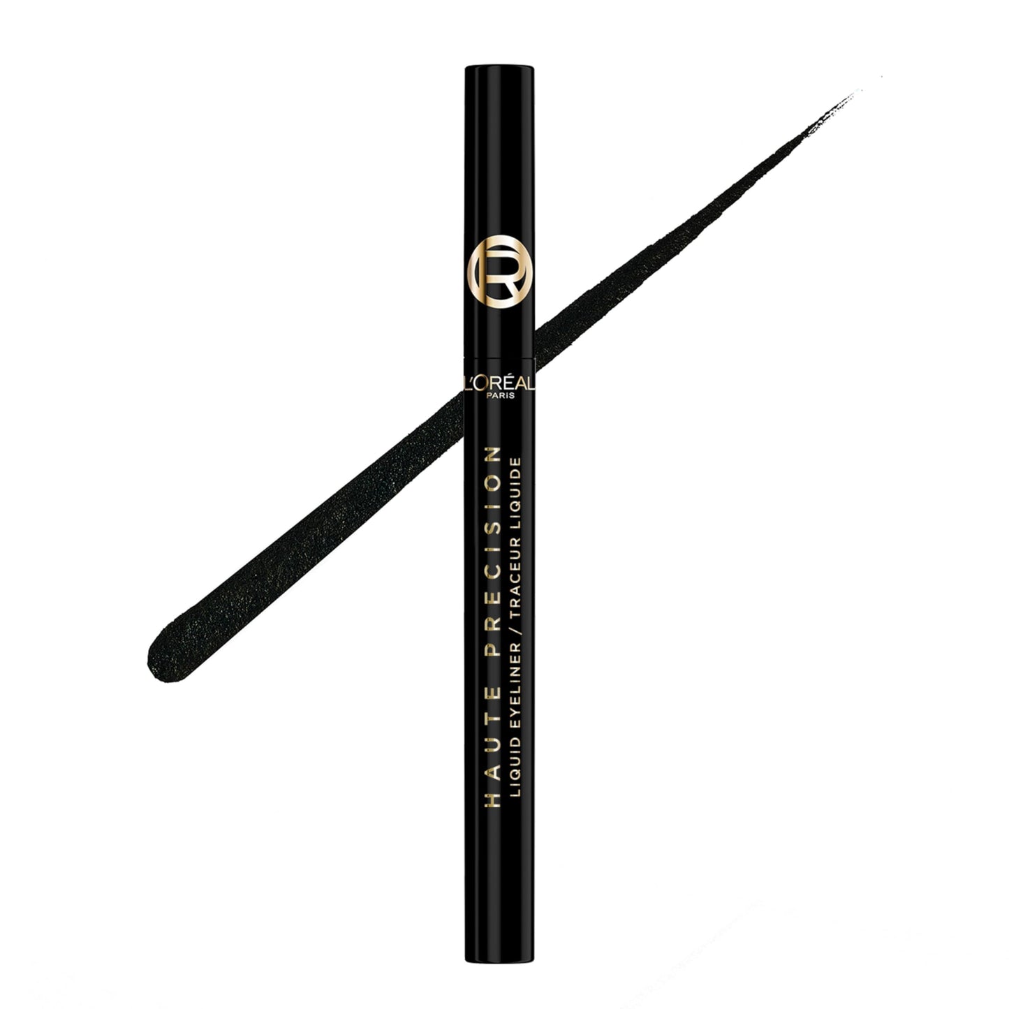 L'Oreal Paris Haute Precision Waterproof Liquid Eyeliner – Micro-Tip, 28HR Wear, 010 Black Silk