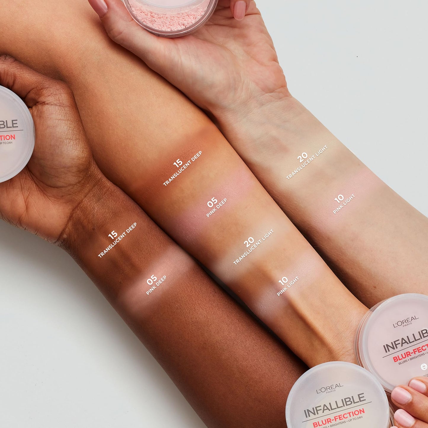 L'Oreal Paris Infallible Blur-fection Longwear Loose Setting Powder – Brightening Light Pink – Up to 24H Wear