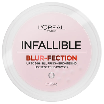 L'Oreal Paris Infallible Blur-fection Longwear Loose Setting Powder – Brightening Light Pink – Up to 24H Wear