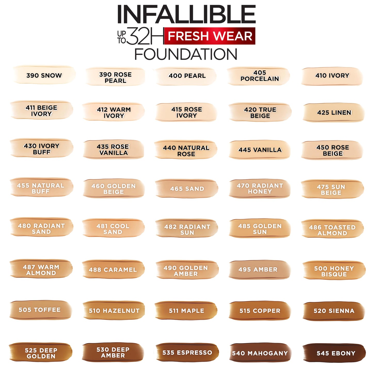 L'Oreal Paris Infallible Fresh Wear Foundation 32H – 475 Sun Beige