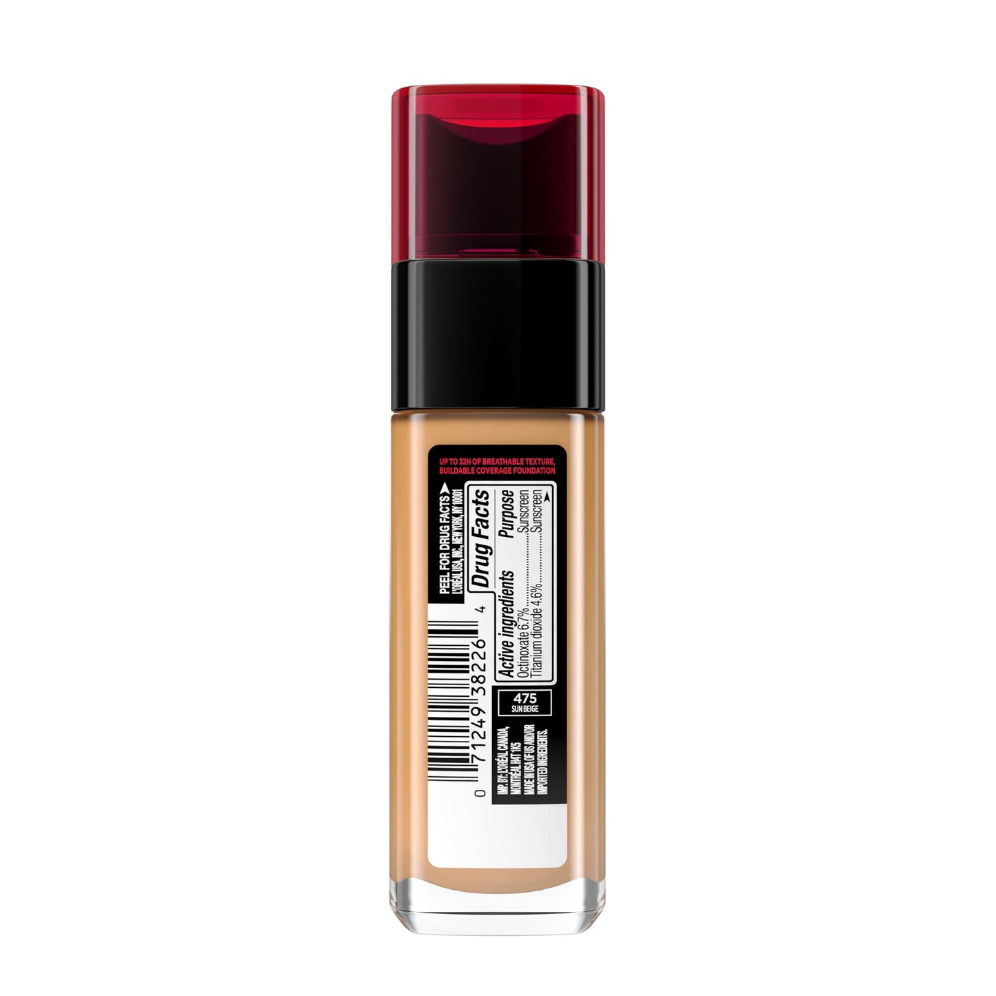 L'Oreal Paris Infallible Fresh Wear Foundation 32H – 475 Sun Beige