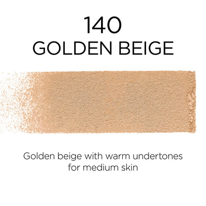 L'Oreal Paris Infallible Fresh Wear Foundation in Powder – Up to 24H Wear, Waterproof, Golden Beige, 0.31 oz