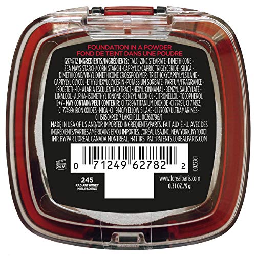 L'Oreal Paris Infallible Fresh Wear Foundation Powder – 24H Matte, Waterproof, Radiant Honey