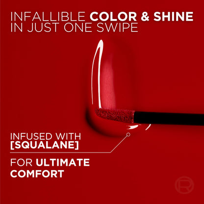 L'Oréal Paris Infallible Lacque Resistance Liquid Lipstick 420 – 16HR, Transfer-Proof Shine