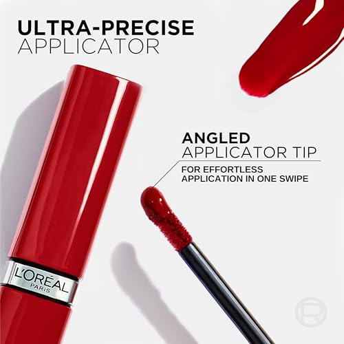 L'Oreal Paris Infallible Lacque Resistance Liquid Lipstick 520 Berry Bordeaux – 16HR, Zero Transfer, Lacquer Shine