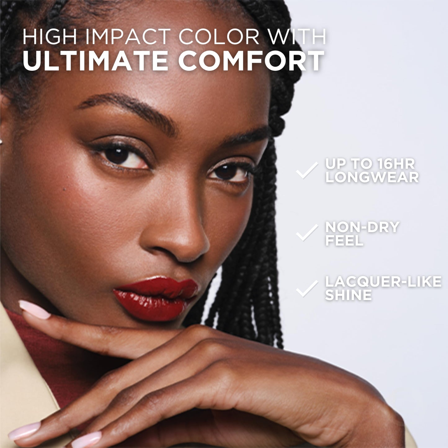 L'Oreal Paris Infallible Lacque Resistance Liquid Lipstick 520 Berry Bordeaux – 16HR, Zero Transfer, Lacquer Shine