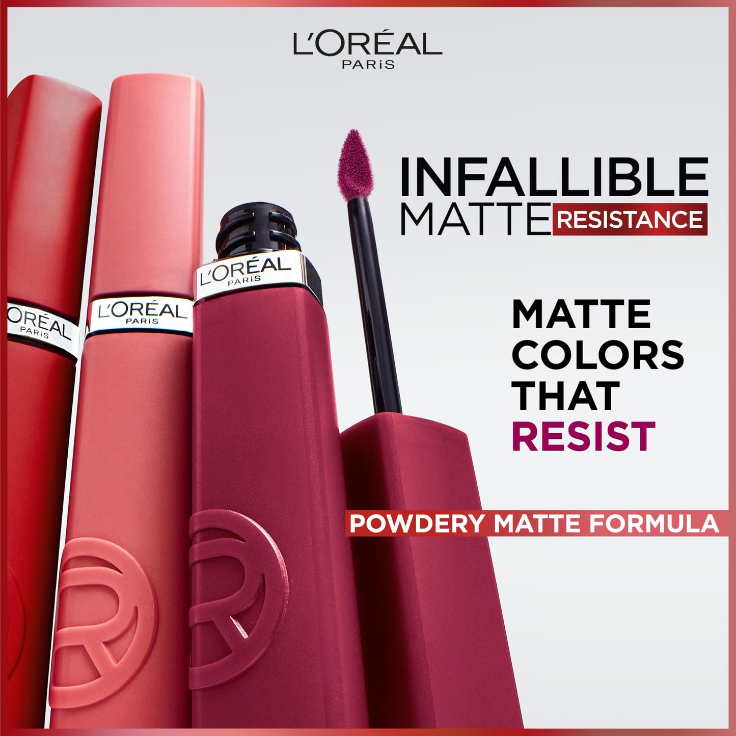 L'Oreal Paris Infallible Matte Resistance Liquid Lipstick - French Kiss 245, 0.16 fl oz | 16HR Wear